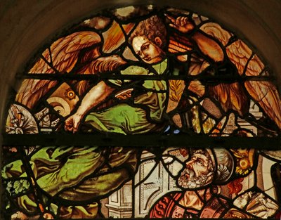 Window depicting the Angel visiting Saint Peter in Prison, 16th-17th century by French School
